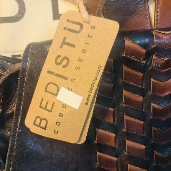 BEDSTU TEJI LEATHER BACKPACK - BLACK TEAK RUSTIC New with Tags and Dust Bag - Picture 15 of 16